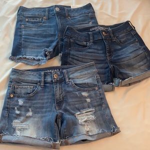 Three low rise midi shorts!